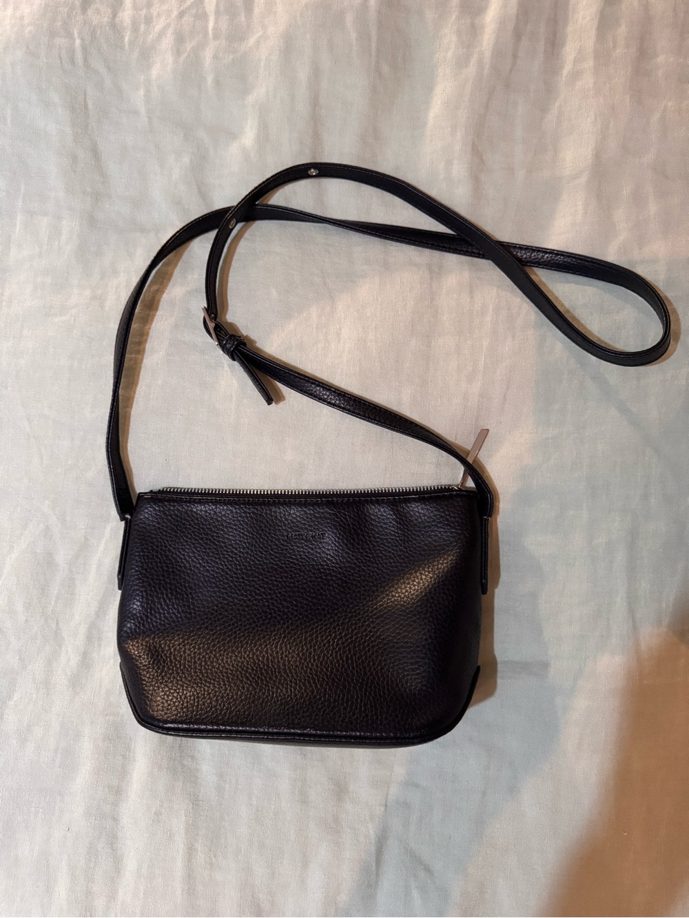 Small Black Vegan Leather Crossbody Bag - Matt & Nat